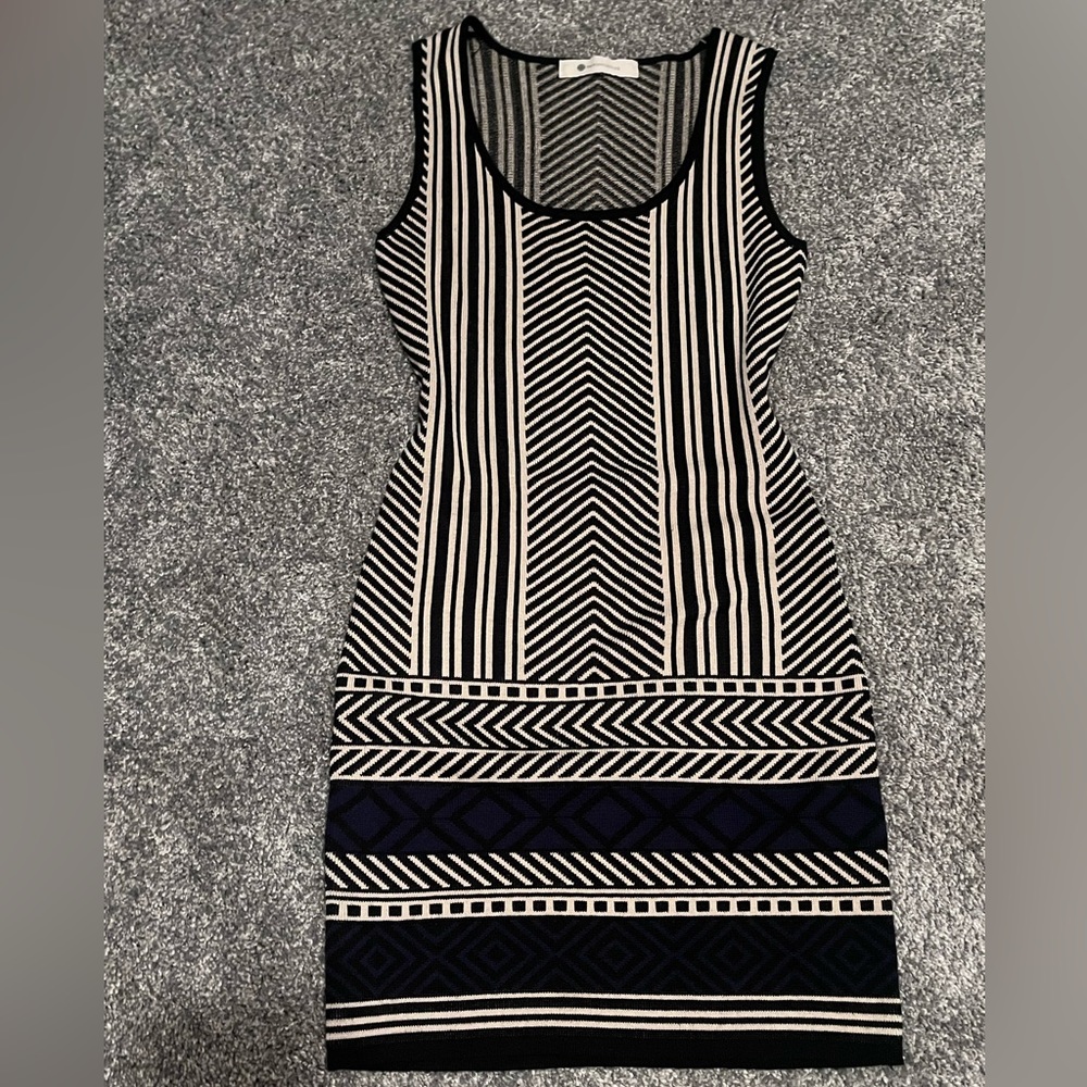 Medium stripped dress. Knit shirt dress. Gently worn